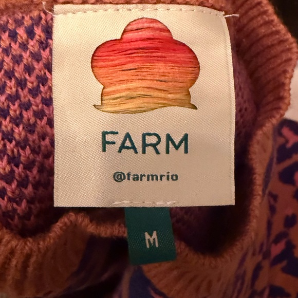 FARM Rio Women's Colorful Leopard Sweater - Brown, Pink, Blue - Picture 3 of 6